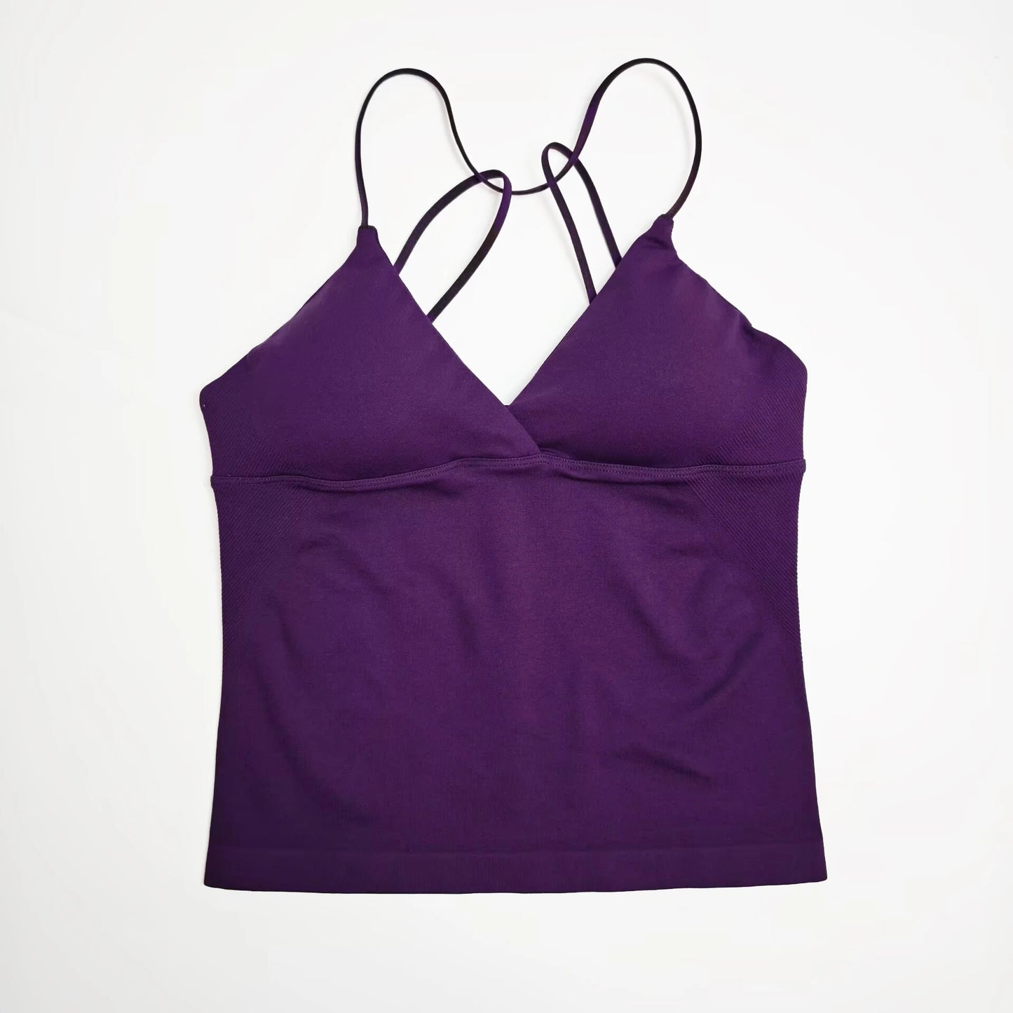 Twist Front Longline Top Women's Seamless Thin Straps Tank Tops