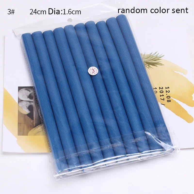 10pcs Flexible Hair Curling Rod, Soft Foam Bendy Twist Curls Flexi Rollers No Heat