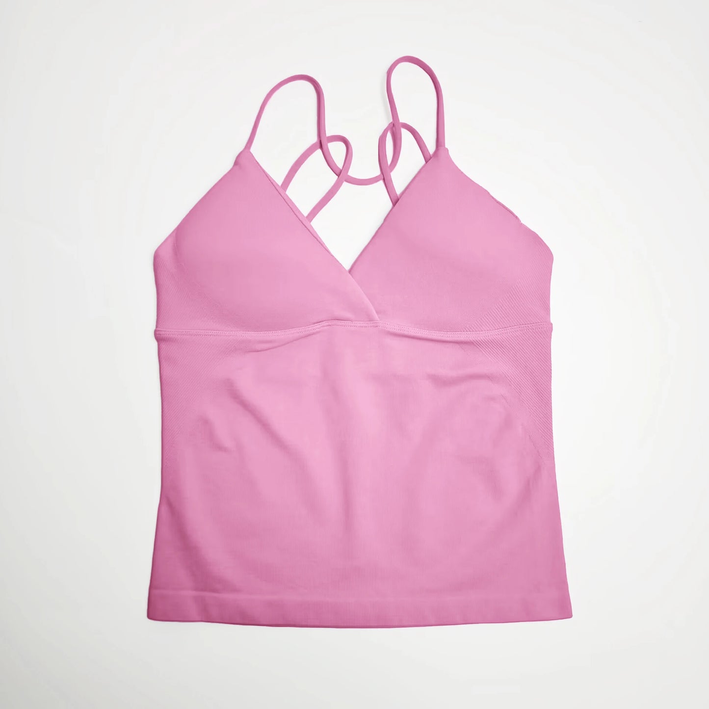 Twist Front Longline Top Women's Seamless Thin Straps Tank Tops