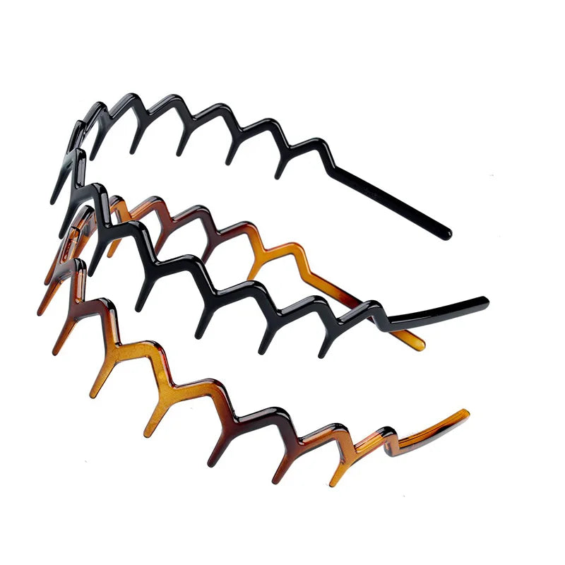 2pcs/set Teeth Non-slip Hair Comb Plastic Headband