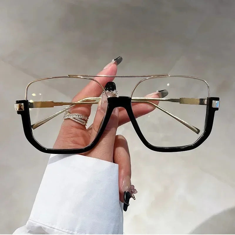 Vintage Oversized Sunglasses Women Square Shades Eyewear