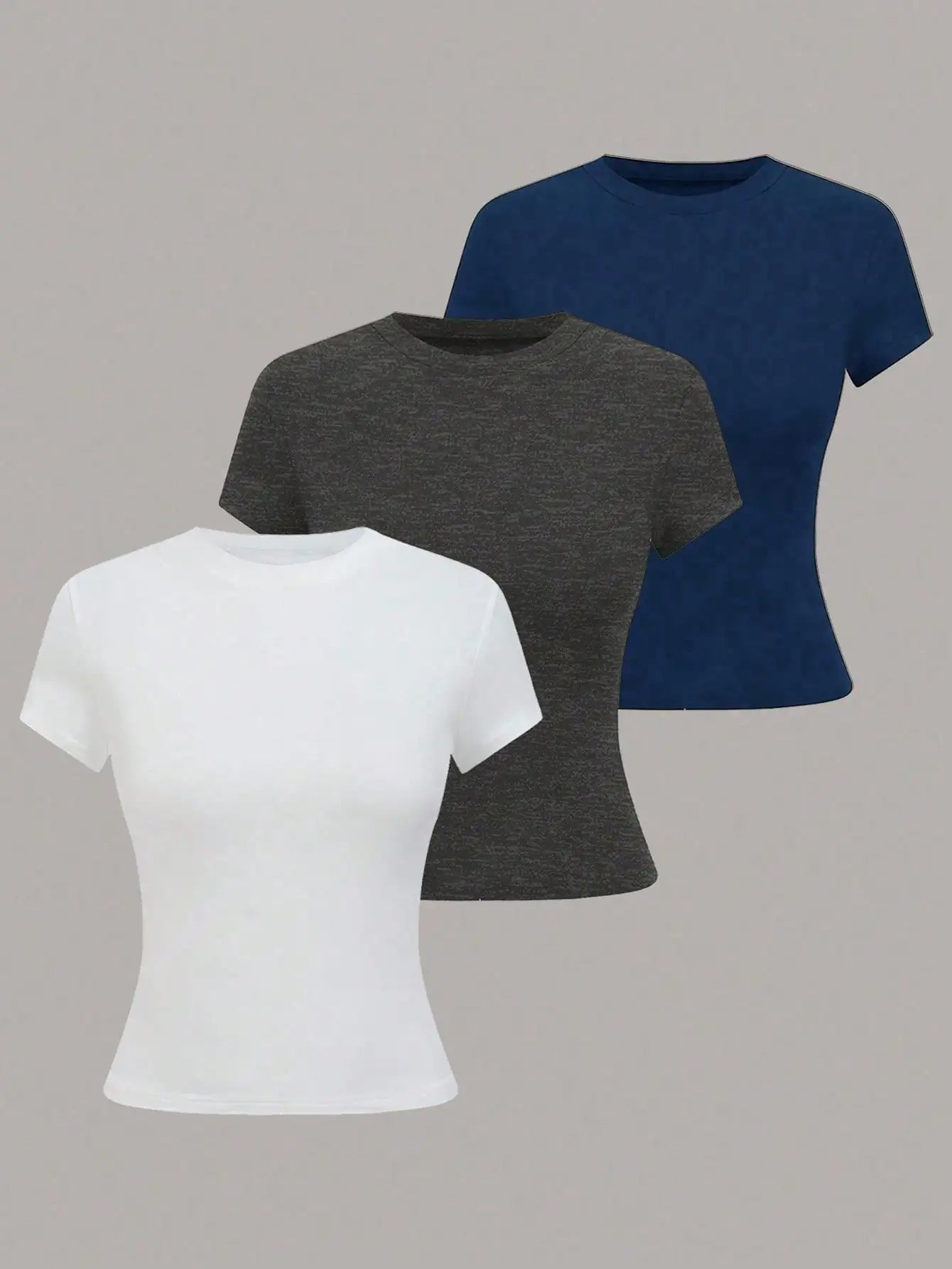 Women's Solid Color Short Sleeve T-Shirt