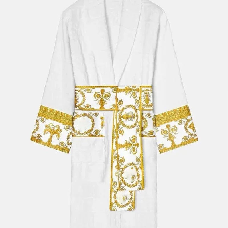Long Sleeve Bathrobe with Sashes Pockets, Men ,Women