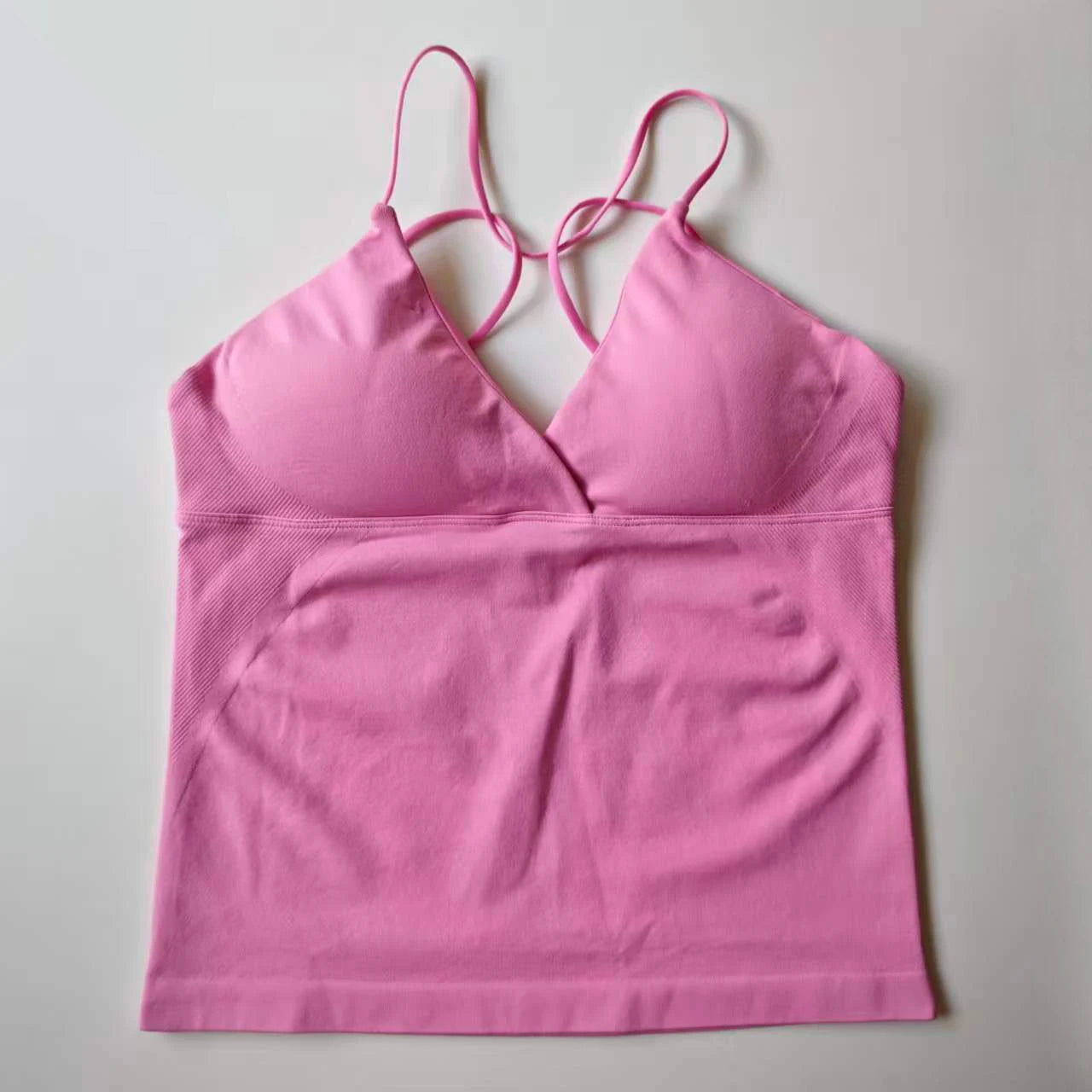 Twist Front Longline Top Women's Seamless Thin Straps Tank Tops