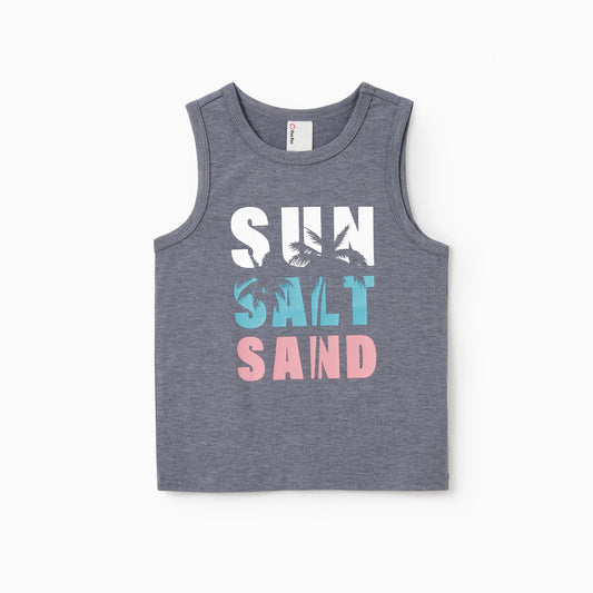 Letter Print Sleeveless Vest
