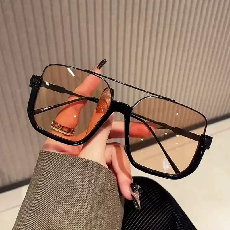 Vintage Oversized Sunglasses Women Square Shades Eyewear