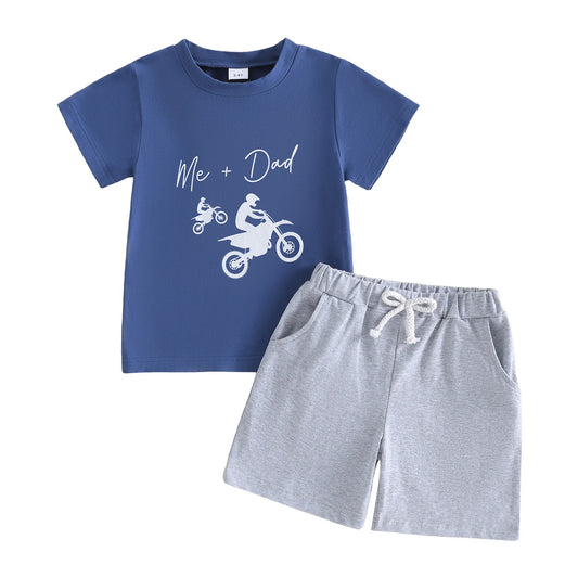 Boys Summer Ensemble Graphic Tee and Coordinating Shorts for a Stylish Look
