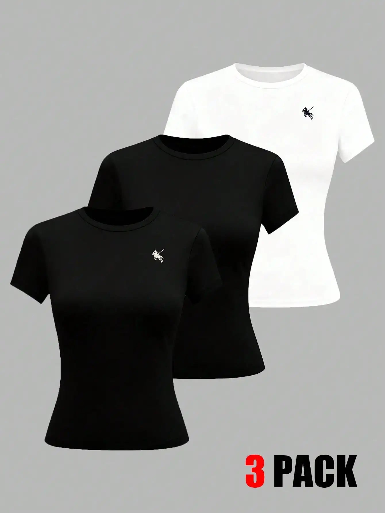 Women's Solid Color Short Sleeve T-Shirt
