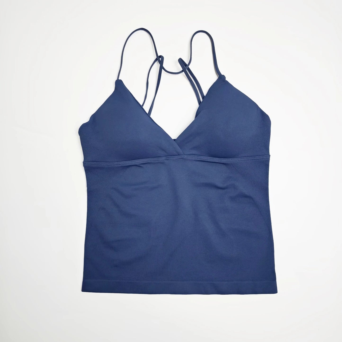 Twist Front Longline Top Women's Seamless Thin Straps Tank Tops