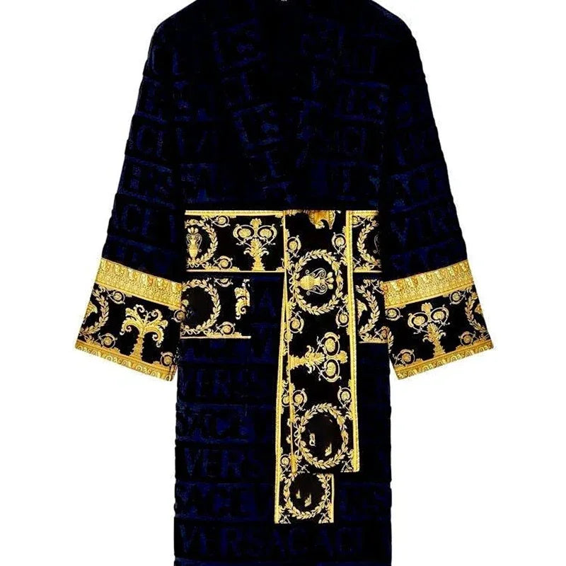 Long Sleeve Bathrobe with Sashes Pockets, Men ,Women