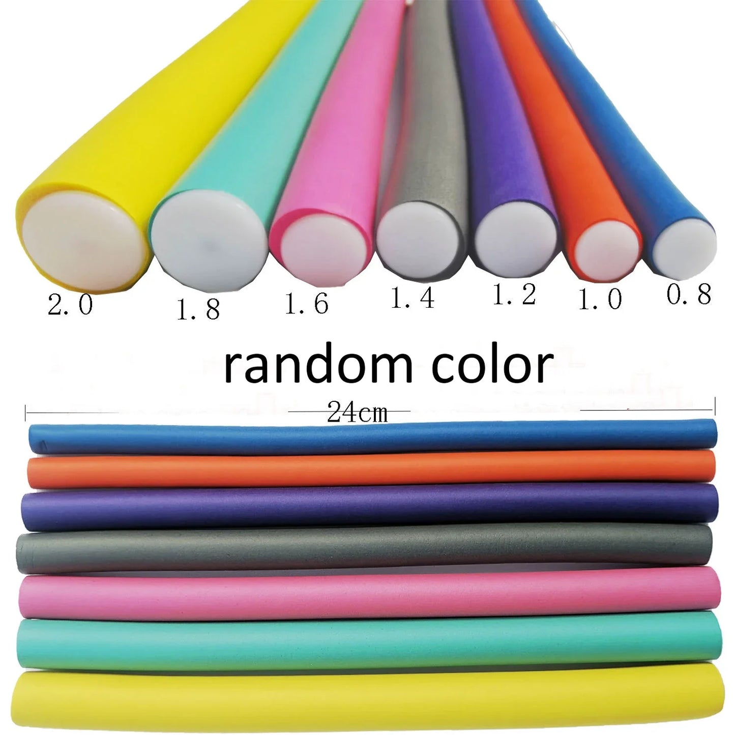 10pcs Flexible Hair Curling Rod, Soft Foam Bendy Twist Curls Flexi Rollers No Heat