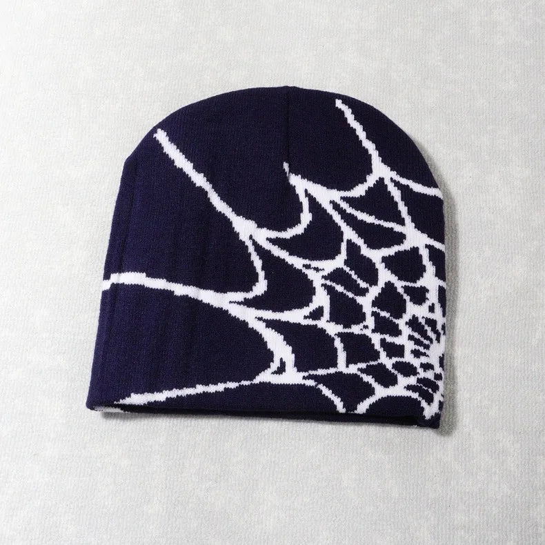 Beanies Hat Spider Embroidered Winter Hats Knitted Bonnet Cap Soft Woolen