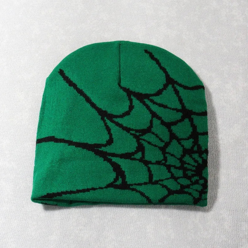 Beanies Hat Spider Embroidered Winter Hats Knitted Bonnet Cap Soft Woolen