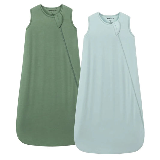 Unisex Baby Sleep Sack 1.0 TOG, Supersoft Bamboo Rayon Wearable Blanket with Two-Way Zipper for Infants 6-18 Months