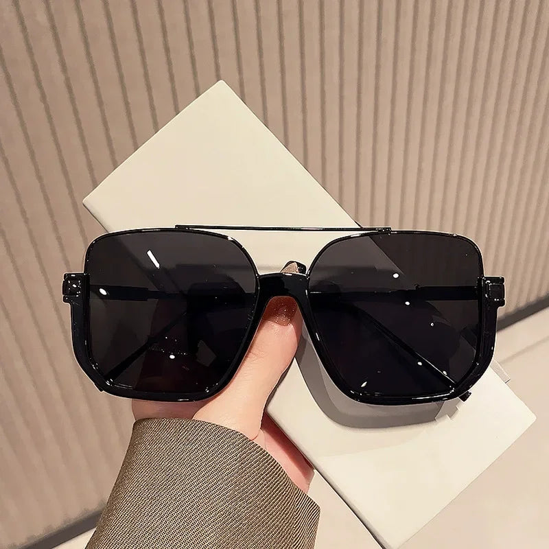 Vintage Oversized Sunglasses Women Square Shades Eyewear
