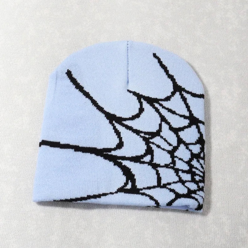 Beanies Hat Spider Embroidered Winter Hats Knitted Bonnet Cap Soft Woolen