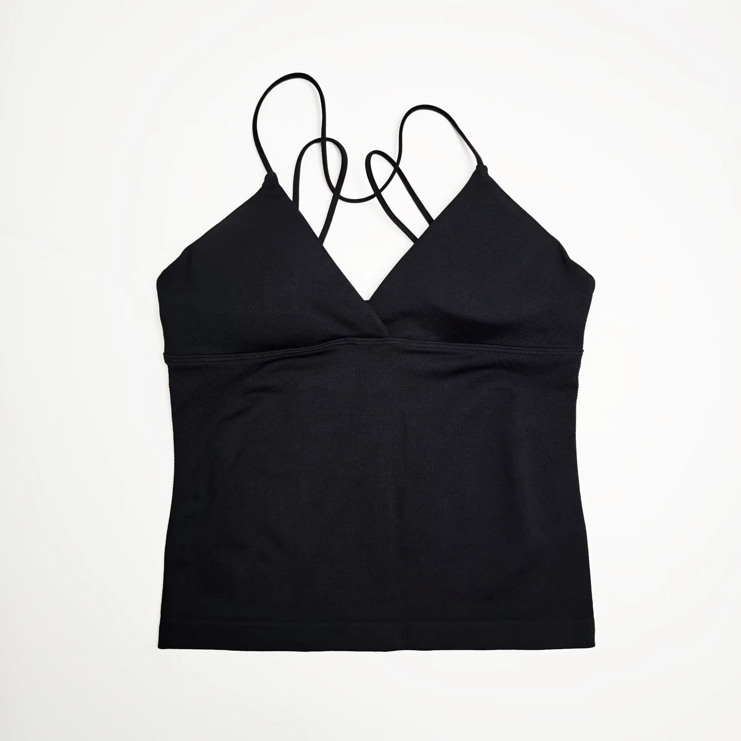 Twist Front Longline Top Women's Seamless Thin Straps Tank Tops