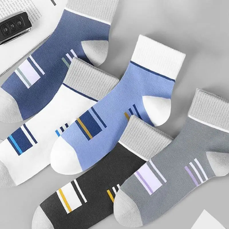 6Pairs Men Socks Breathable Cotton Sweat Absorption