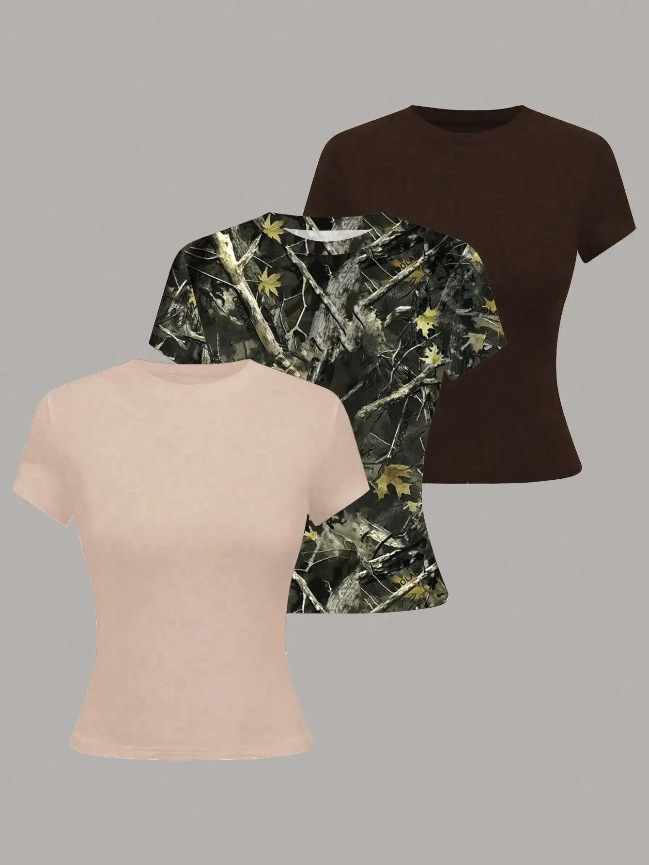 Women's Solid Color Short Sleeve T-Shirt