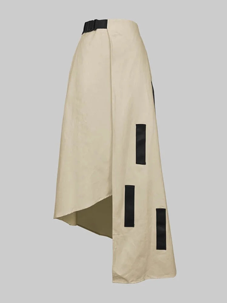 Women's Skirt High Waist Printed Asymmetric Elegant A-line Skirts