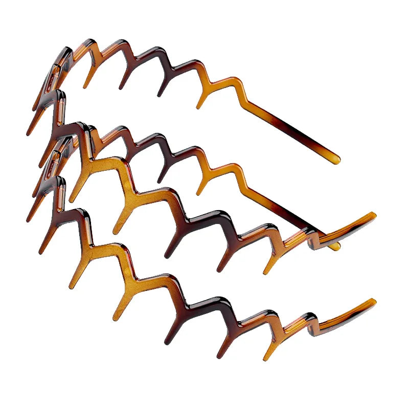 2pcs/set Teeth Non-slip Hair Comb Plastic Headband