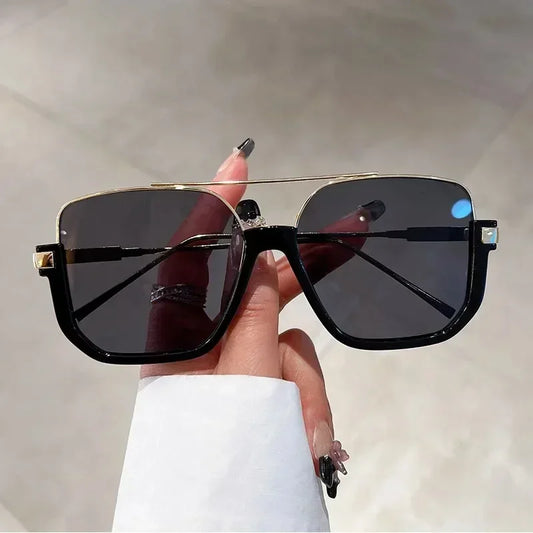Vintage Oversized Sunglasses Women Square Shades Eyewear