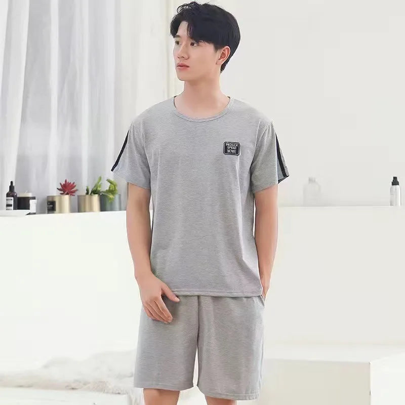 Cotton Men's Pajama Top and Pants Loungewear Two Piece