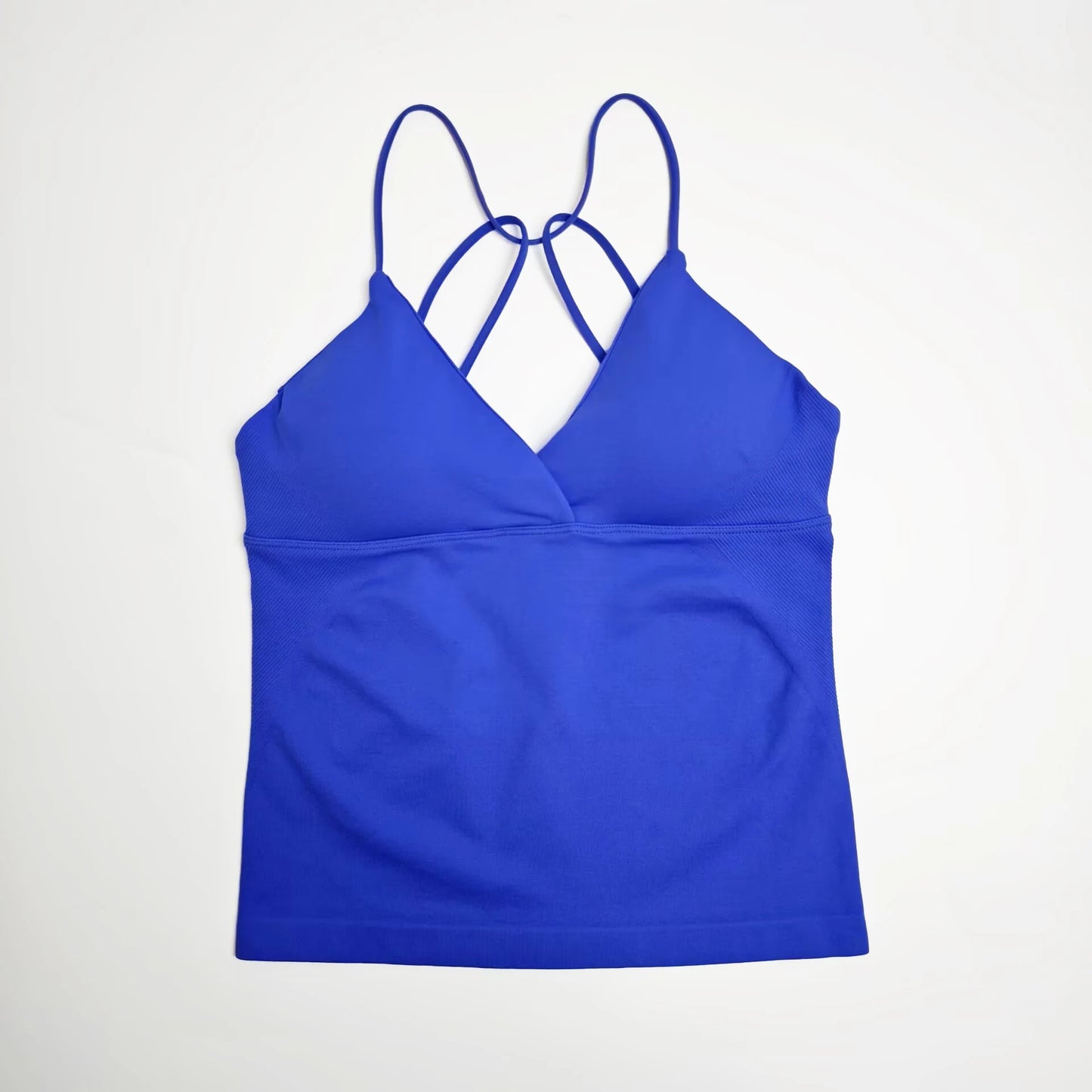 Twist Front Longline Top Women's Seamless Thin Straps Tank Tops